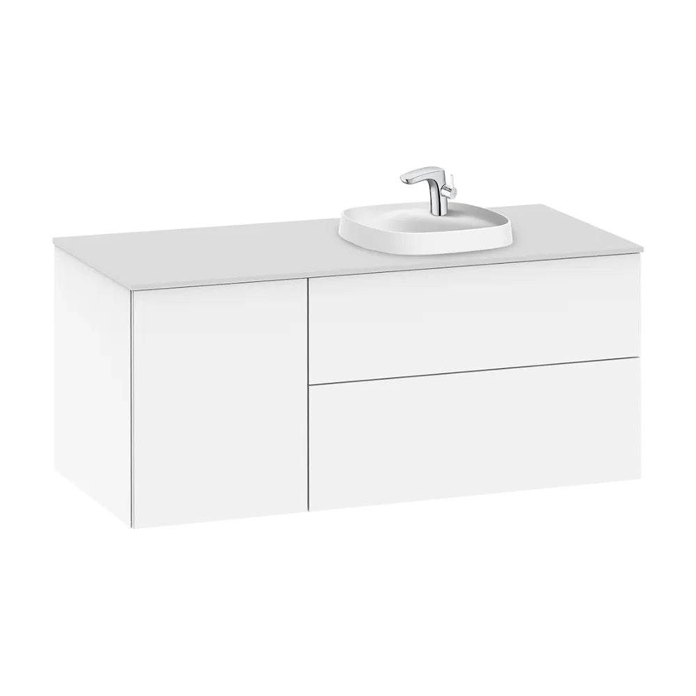 Mueble para baño con lavabo encastrado formado por 2 cajones y 1 puerta Fineceramic Beyond Roca - Vista 1