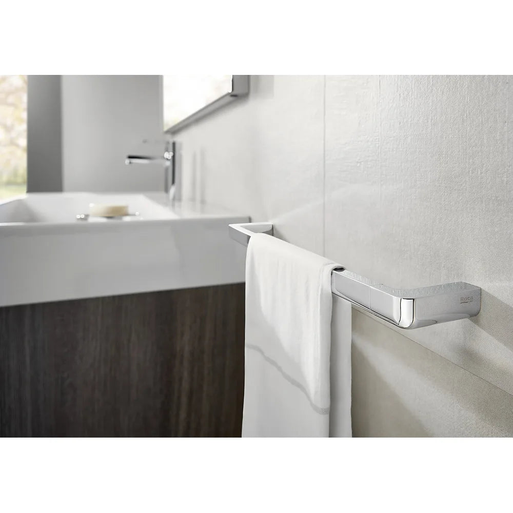 Toallero de lavabo de instalación a mural de 60 cm fabricado en metal Tempo Roca - Vista 2