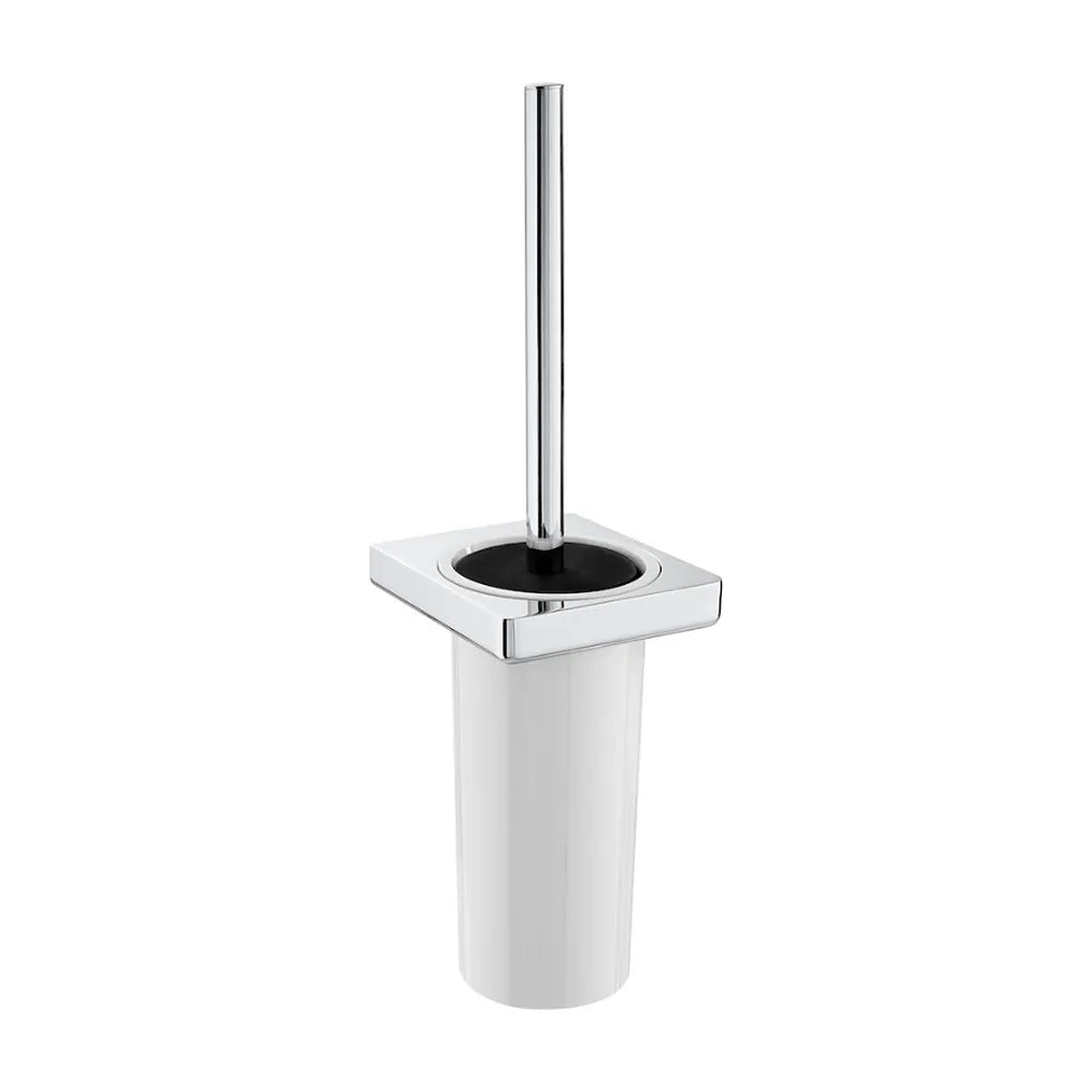 Escobillero de instalación fija de 12 cm fabricado en metal y plástico con acabado brillante Tempo Roca - Vista 1