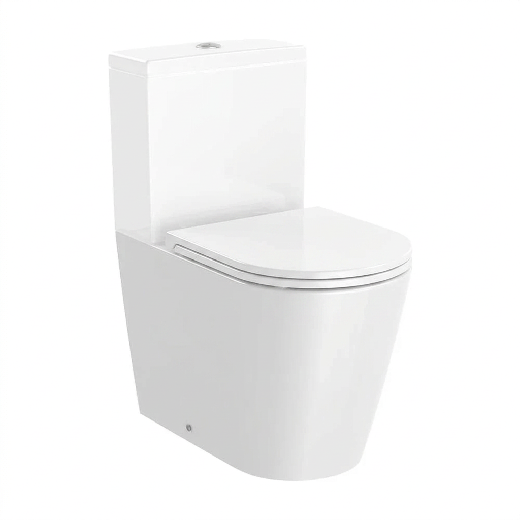 Inodoro Compacto Completo with Rimless Technology Salida Dual Inspira Round Blanco Roca