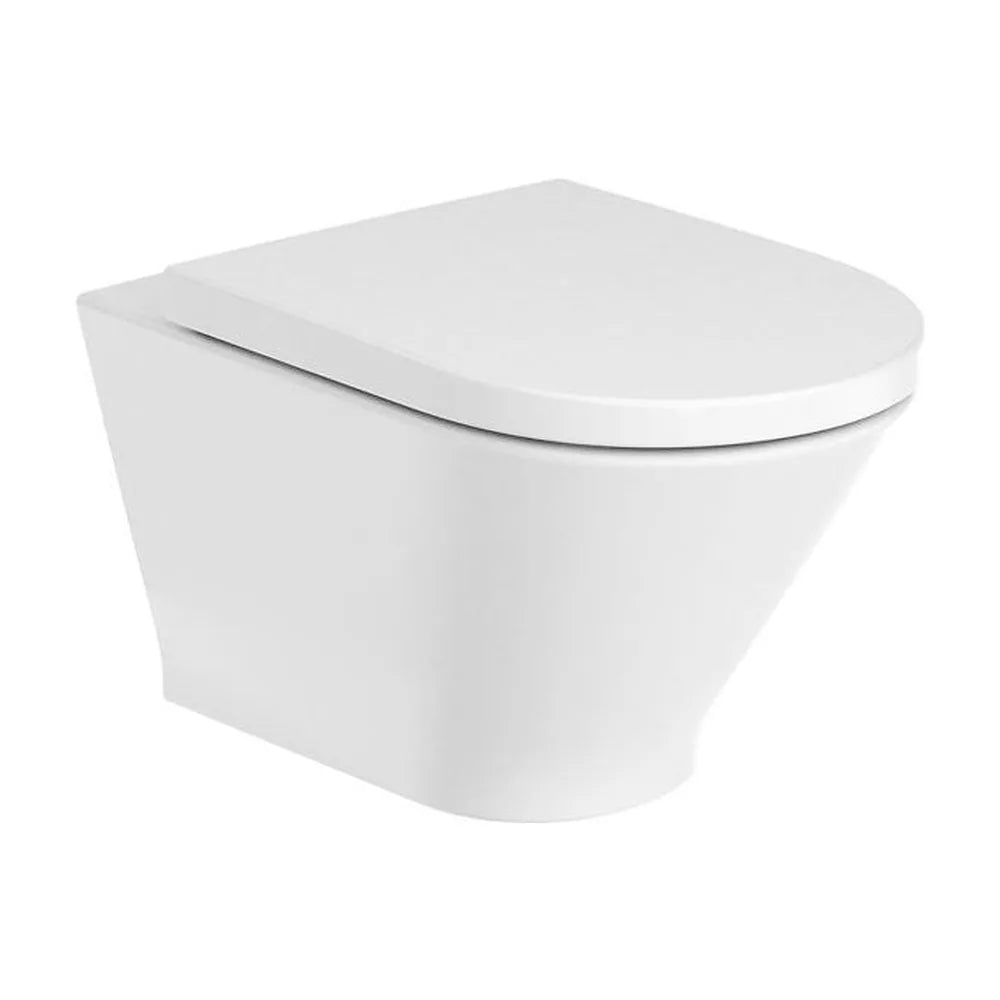 Inodoro Suspendido de Porcelana Rimless Salida Horizontal The Gap Round Blanco Roca - Vista 1