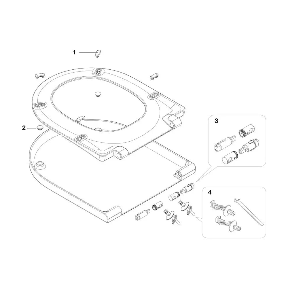 Inodoro Completo de Porcelana Rimless Salida Dual Inspira Round Blanco Roca - Vista 4
