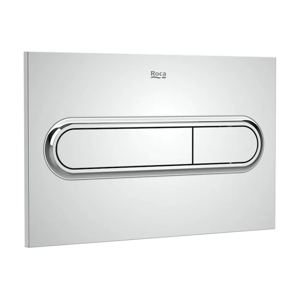 Placa para cisternas de doble descarga con un acabado en color cromo PL1 Dual One Roca - Vista 1