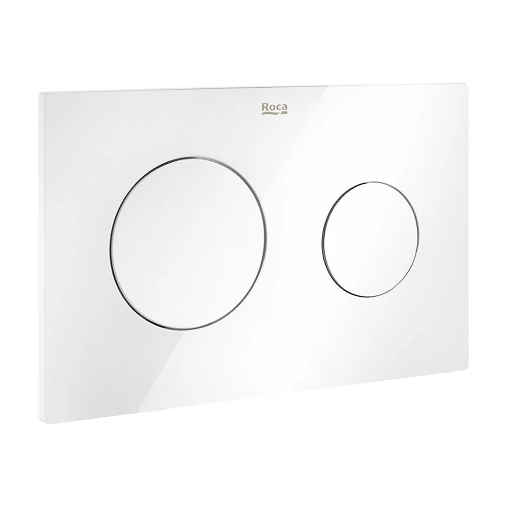 Placa para cisternas de doble descarga con un acabado en color blanco PL10 Dual One Roca - Vista 1