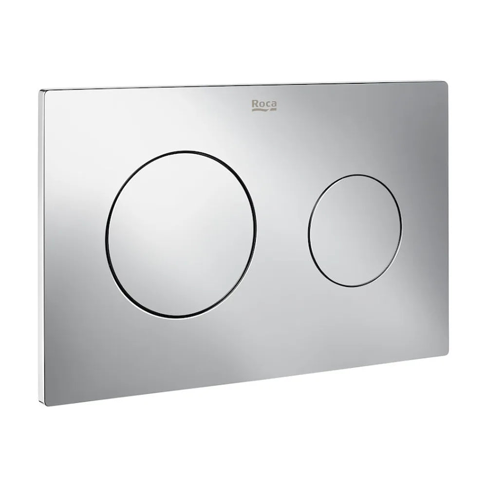 Placa pulsadora para cisternas de doble descarga con un acabado en color cromo PL10 Dual One Roca - Vista 1