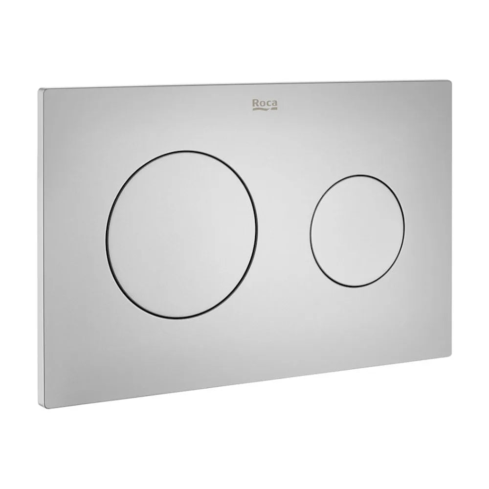 Placa pulsadora para cisterna de doble descarga en acabado color gris lacado PL10 Dual One Roca - Vista 1