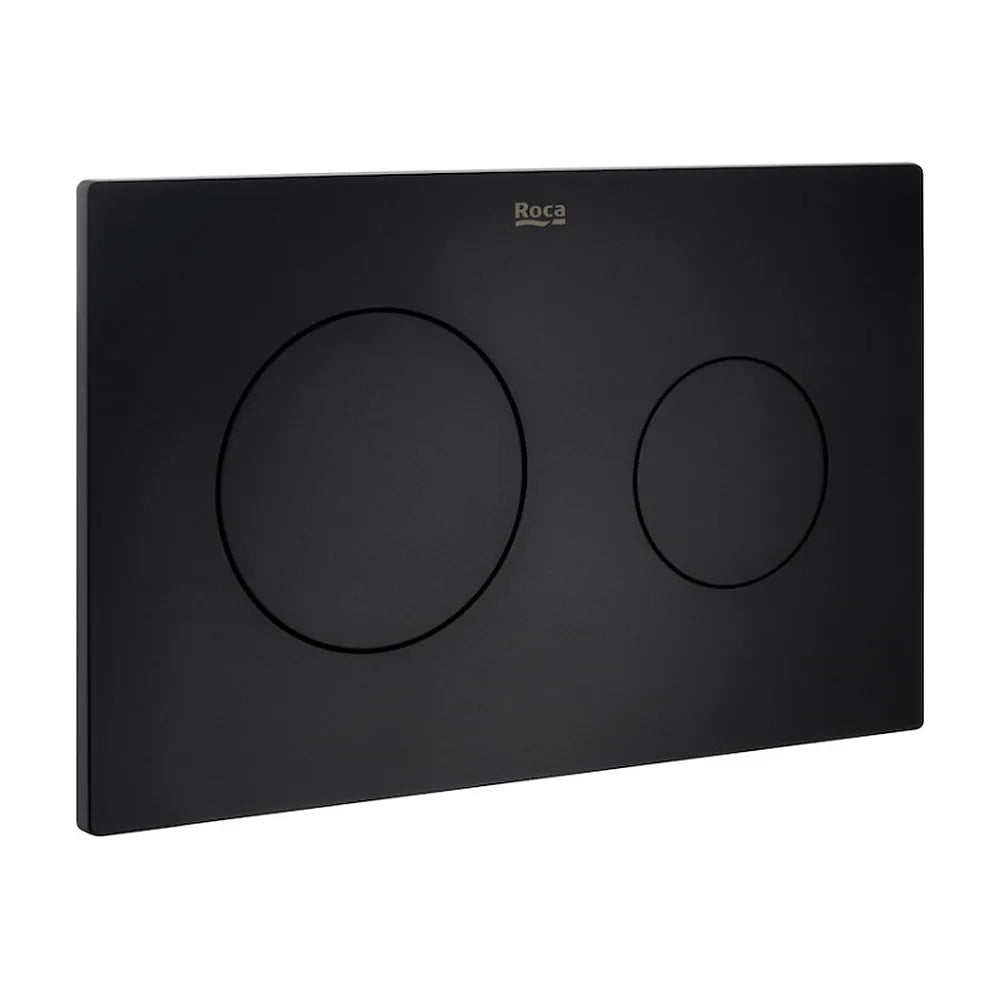 Placa de accionamiento dual con un acabado en color negro PL10 Mate In Wall One Roca - Vista 1