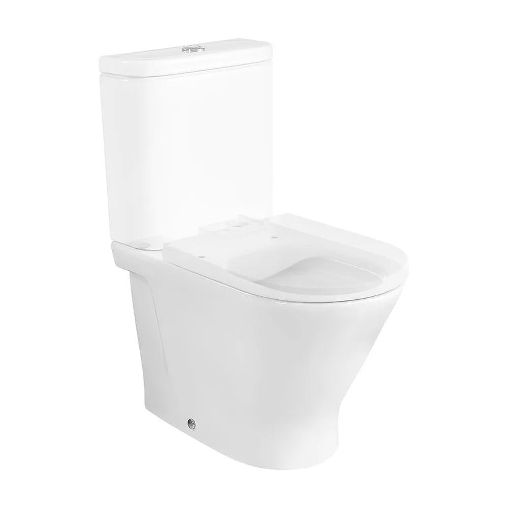 Taza para tanque bajo de porcelana con un acabado en color blanco Rimless The Gap Round Roca - Vista 2