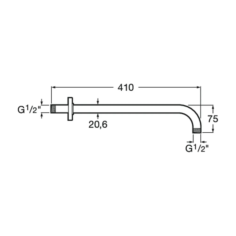 Rociador con Diseño Cuadrado en Titanio para Pared O Techo RainSense 30 cm Negro Roca - Vista 4