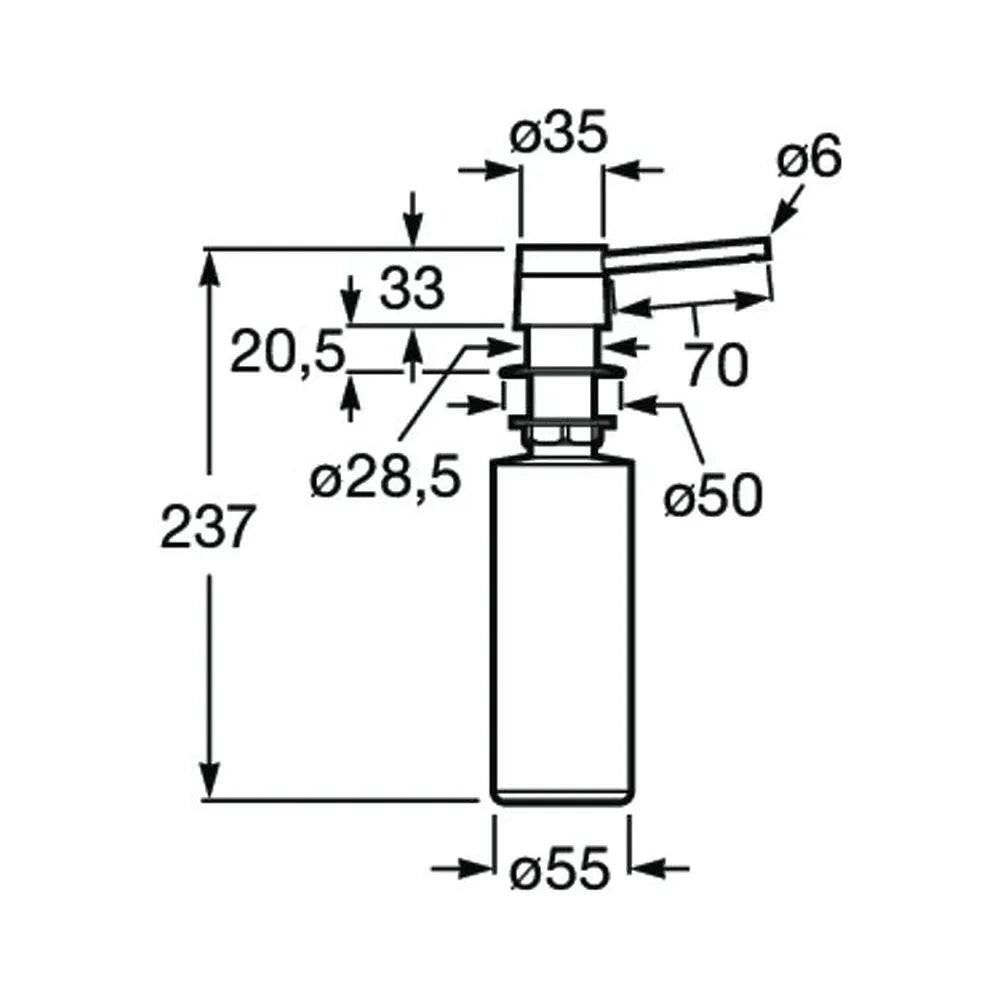 Fregadero hecho en acero inoxidable de una cubeta con un diseño cuadrado Porto Roca - Vista 8