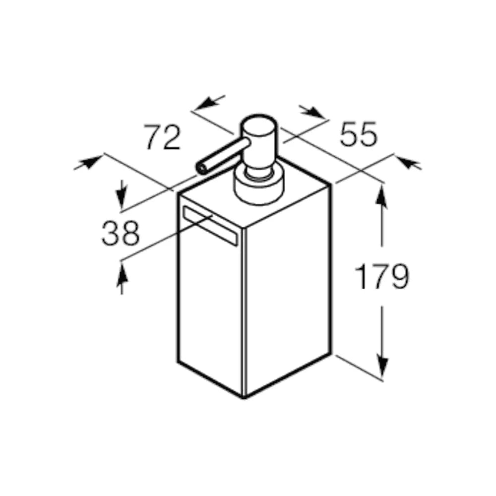 Dosificador de encimera para cuarto de baño con un acabado en color negro mate Rubik Roca - Vista 2