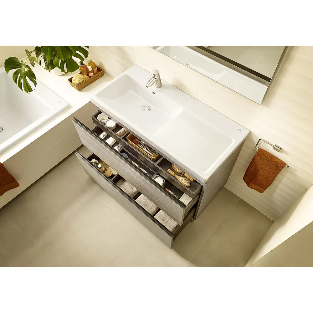 Mueble de Baño con Lavabo Izquierdo y 2 Cajones Lander de 100 cm Colección Unik Roble Roca - Vista 3