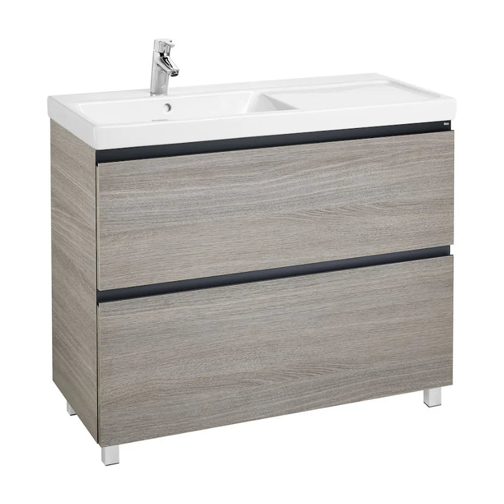 Mueble de Baño con Lavabo Izquierdo y 2 Cajones Lander de 100 cm Colección Unik Roble Roca - Vista 5
