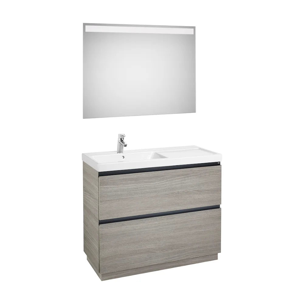 Conjunto de Baño con Lavabo Izquierdo de 100 cm Colección Lander Roble Roca - Vista 1