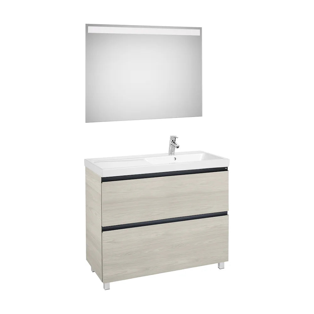 Conjunto de Baño con Lavabo Derecho Nórdico de 100 cm Colección Lander Fresno Roca - Vista 2