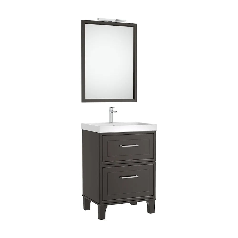 Conjunto de Baño Gris Oscuro Mate de 60 cm Colección Romea Roca - Vista 1
