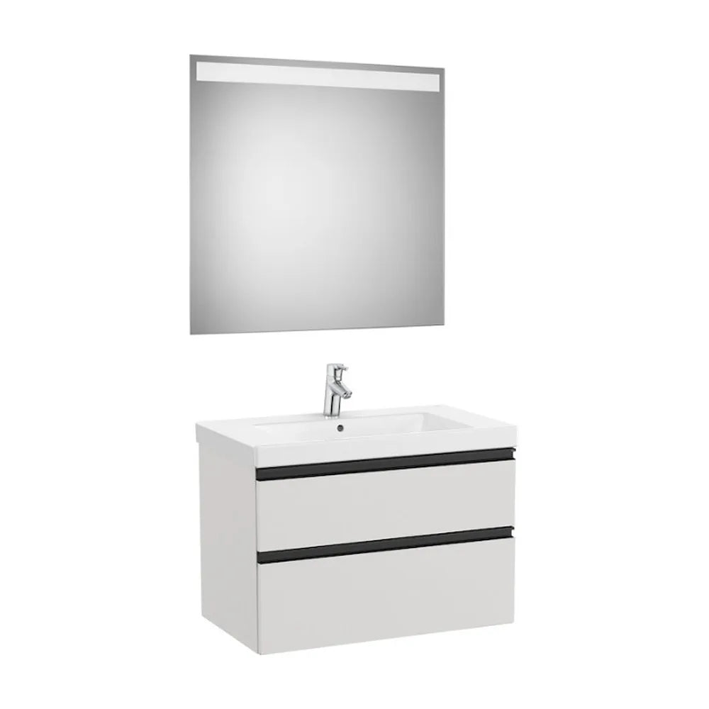 Conjunto de Baño con 2 Cajones Gris Ártico de 80 cm Colección Domi Roca - Vista 1