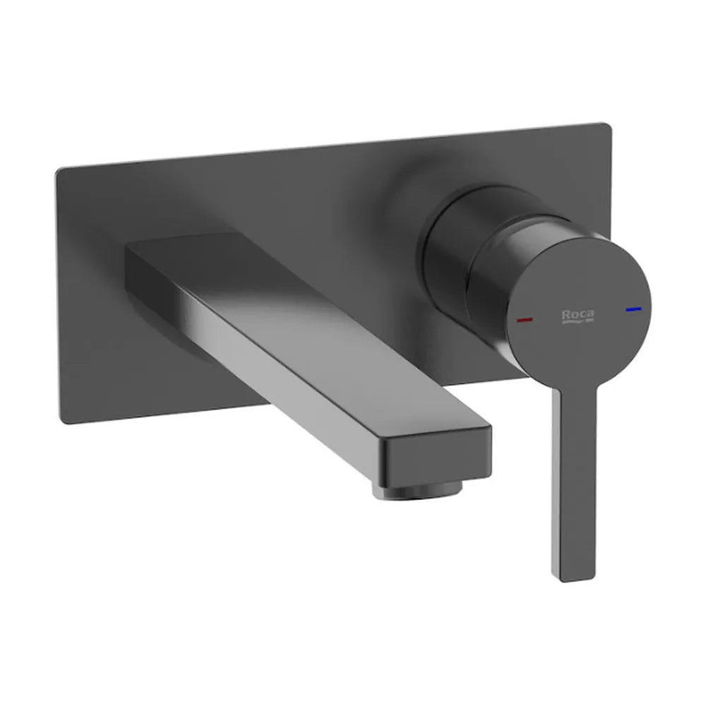 Grifo Monomando para Lavabo Empotrable Titanio Cepillado Naia Negro Roca - Vista 1
