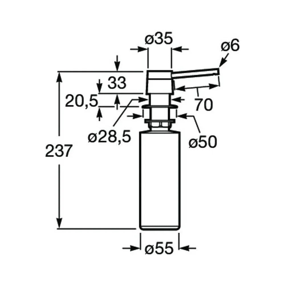 Fregadero de una cubeta de acero inoxidable con válvula automática y un acabado en cromo Siena Roca - Vista 5