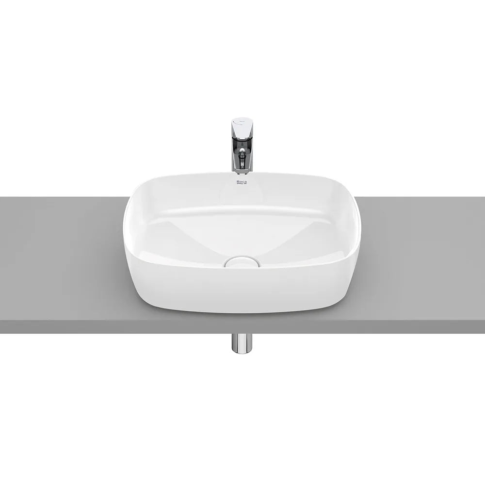 Lavabo Soft fabricado en fineceramic de 50 cm con un acabado en color blanco Inspira Roca - Vista 1