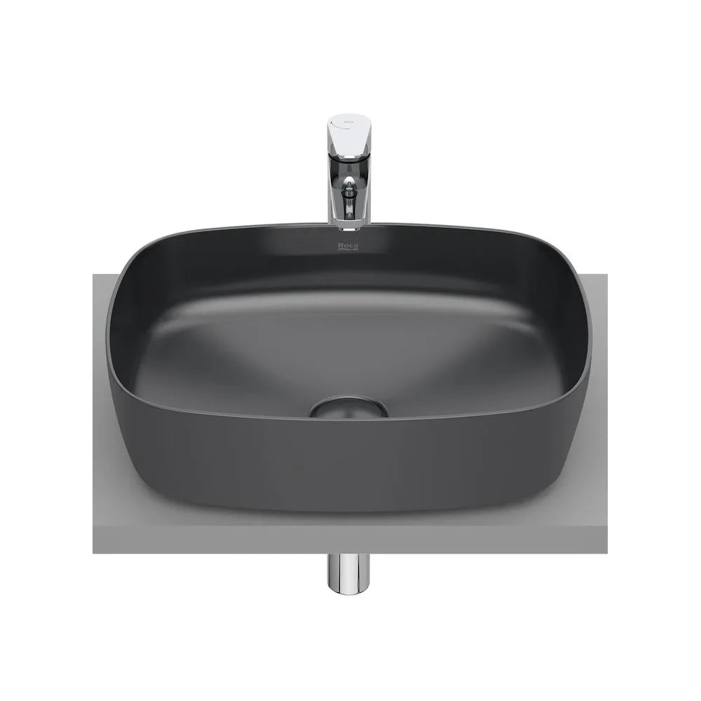Lavabo de Fineceramic Gris Oscuro Onix Soft Inspira 50 cm Roca - Vista 1