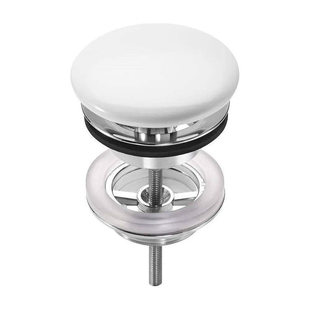 Lavabo de encimera de fineceramic con un diseño ovalado en acabado color blanco Round Inspira Roca - Vista 2