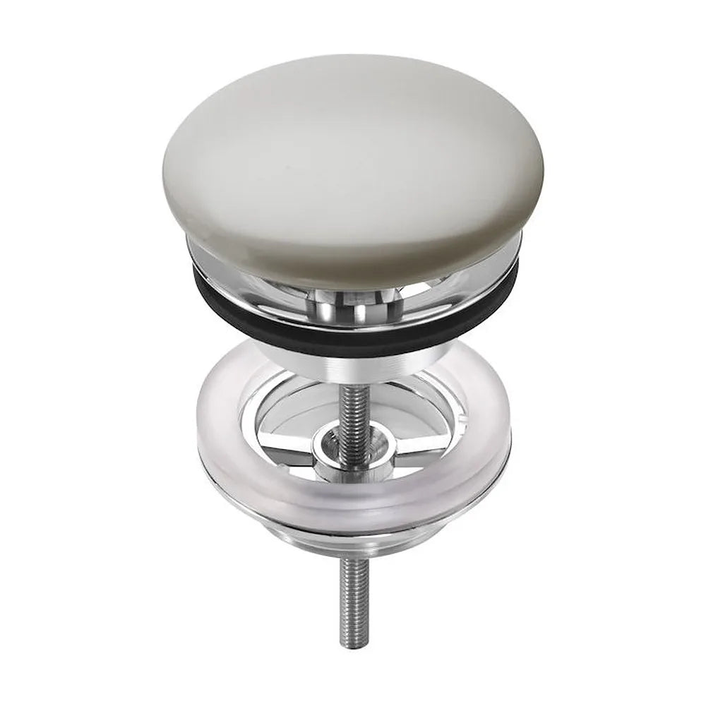 Lavabo de encimera de fineceramic con diseño ovalado en acabado color beige Round Inspira Roca - Vista 2