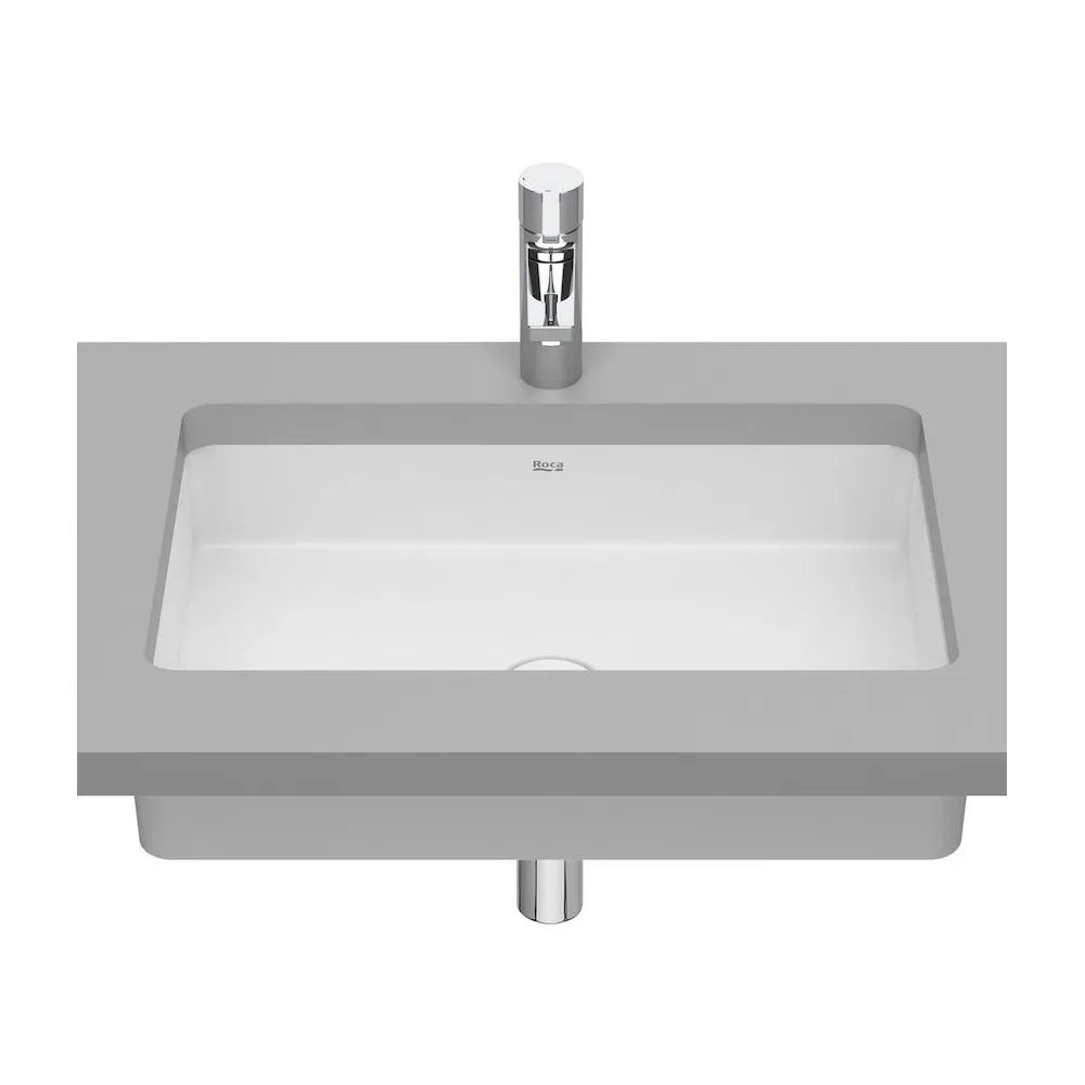 Lavabo bajo encimera de fineceramic con un acabado en color blanco mate Inspira Roca - Vista 1