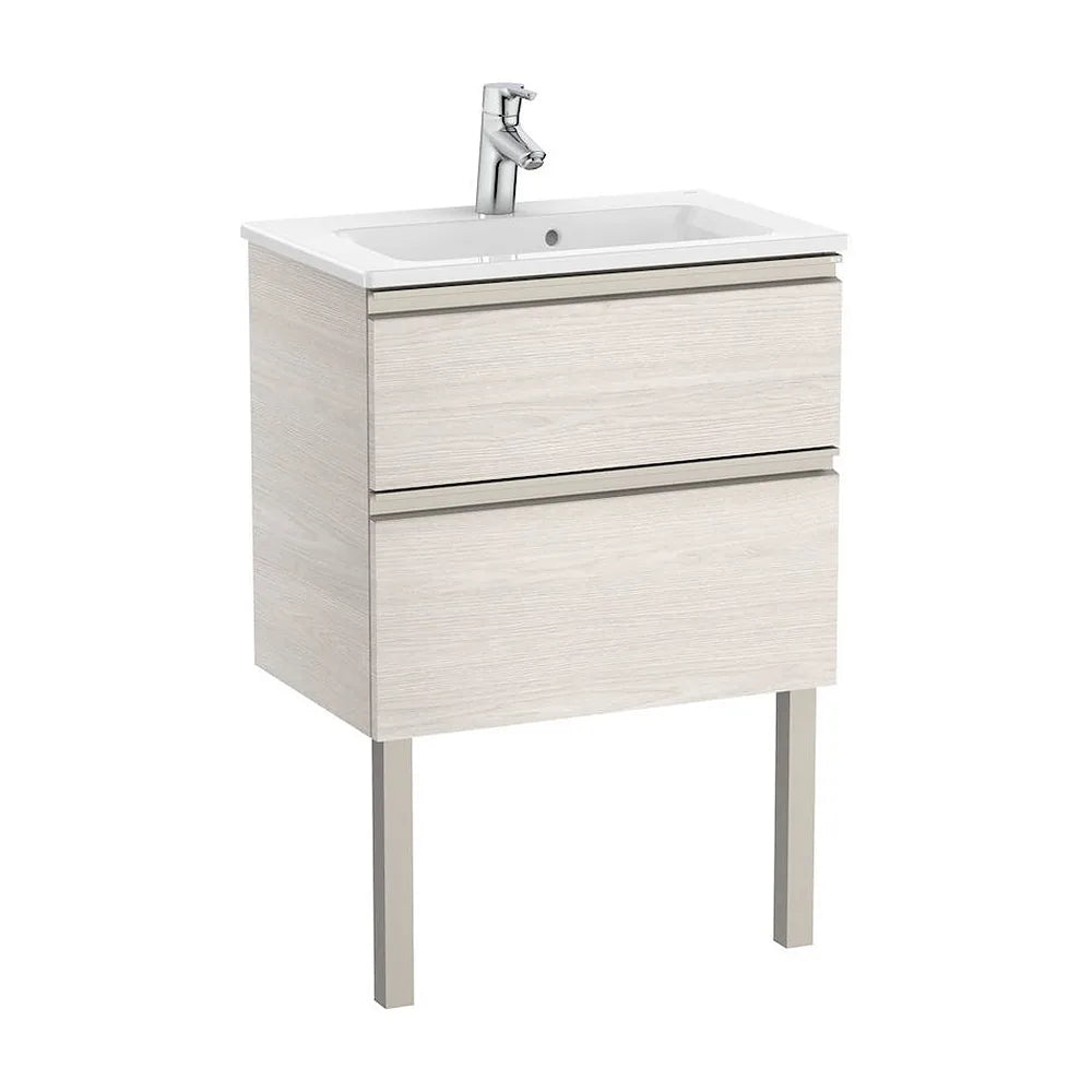 Mueble de Baño Compacto con Lavabo y 2 Cajones Unik de 60 cm Colección The Gap Fresno Roca - Vista 2