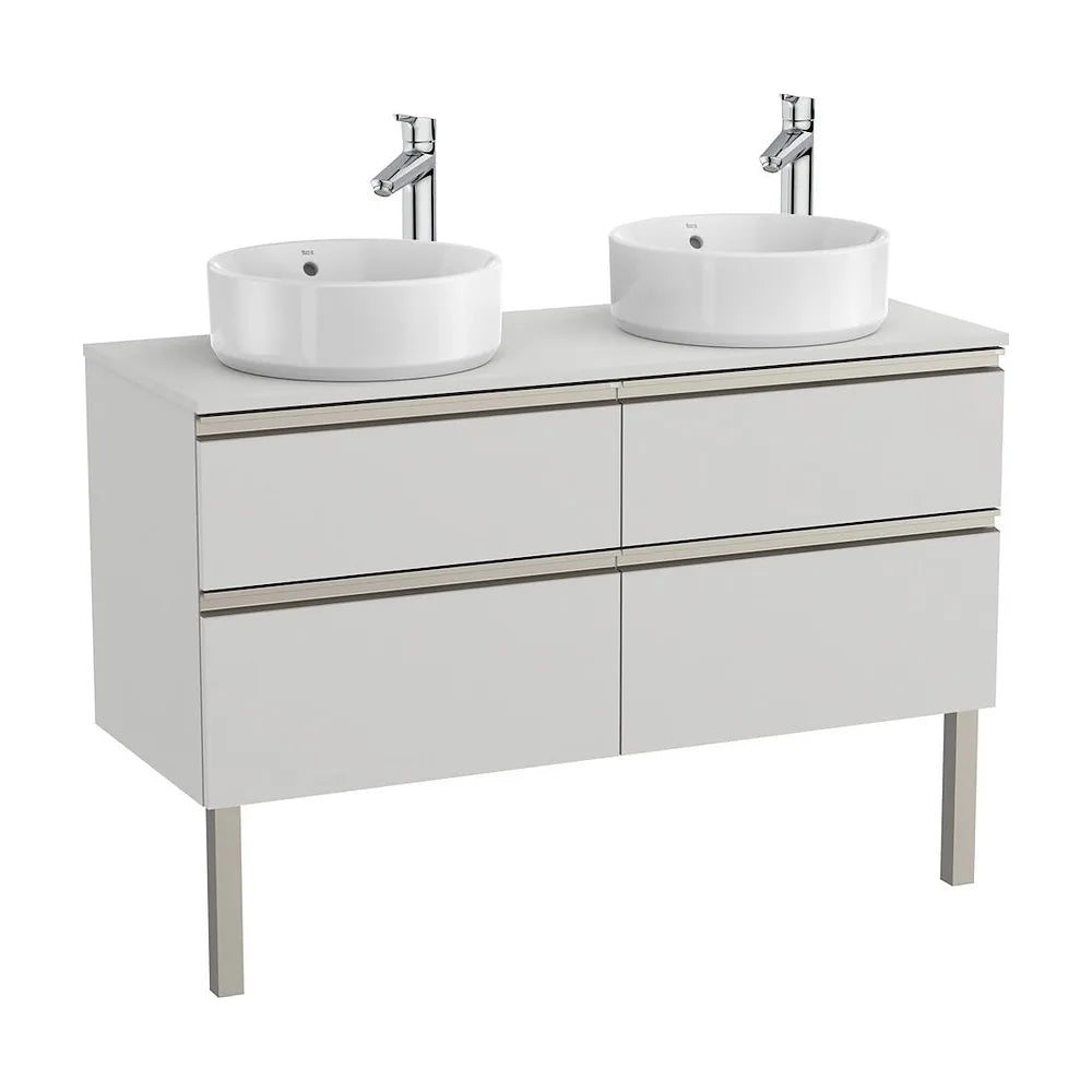 Mueble de Baño para Lavabo Doble con 4 Cajones Gris Ártico de 120 cm Colección The Gap Roca - Vista 2
