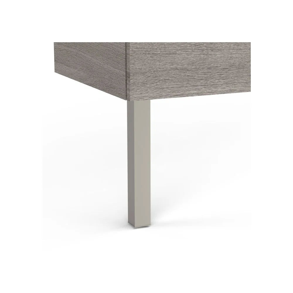 Mueble de Baño para Lavabo Hacia la Izquierda con 1 Puerta y 2 Cajones Color Gris Ártico de 90 cm Colección The Gap Roca - Vista 3
