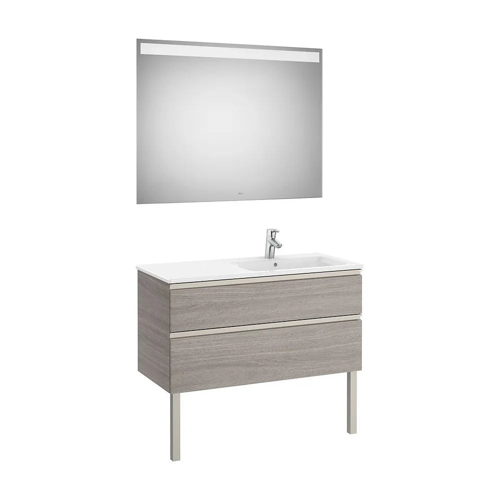 Conjunto de Baño con 2 Cajones de 100 cm Colección The Gap Roble Roca - Vista 2