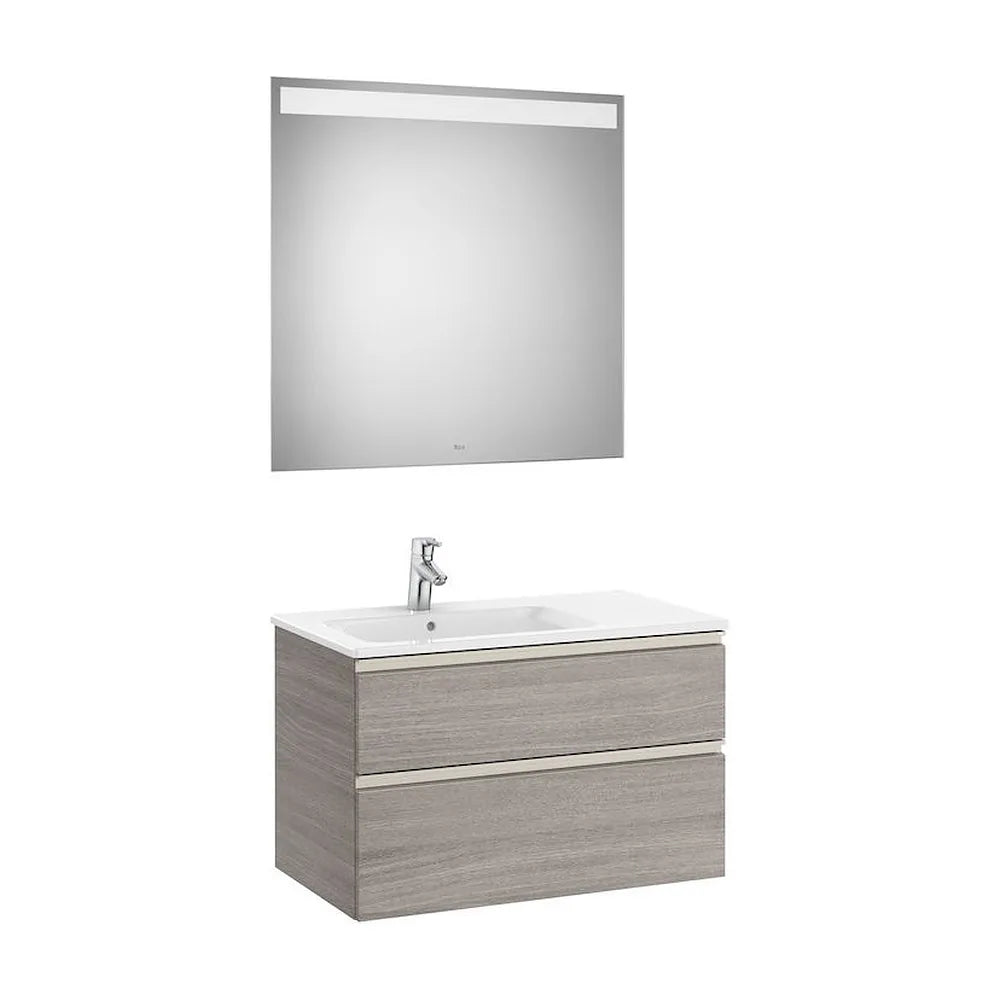 Conjunto de Baño con 2 Cajones de 80 cm Colección The Gap Roble Roca - Vista 1