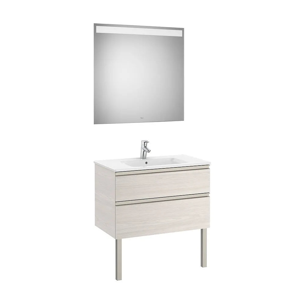 Conjunto de Baño con 2 Cajones de 80 cm Colección The Gap Fresno Roca - Vista 2