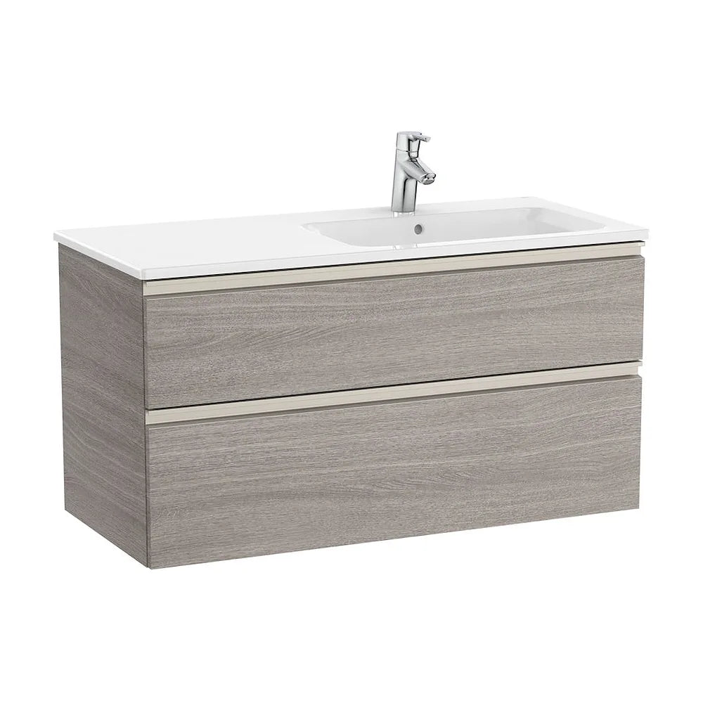 Mueble de Baño con Lavabo Derecho Unik de 100 cm Colección The Gap Roble Roca - Vista 1