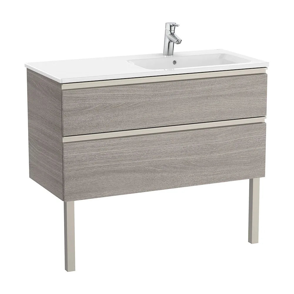 Mueble de Baño con Lavabo Derecho Unik de 100 cm Colección The Gap Roble Roca - Vista 2