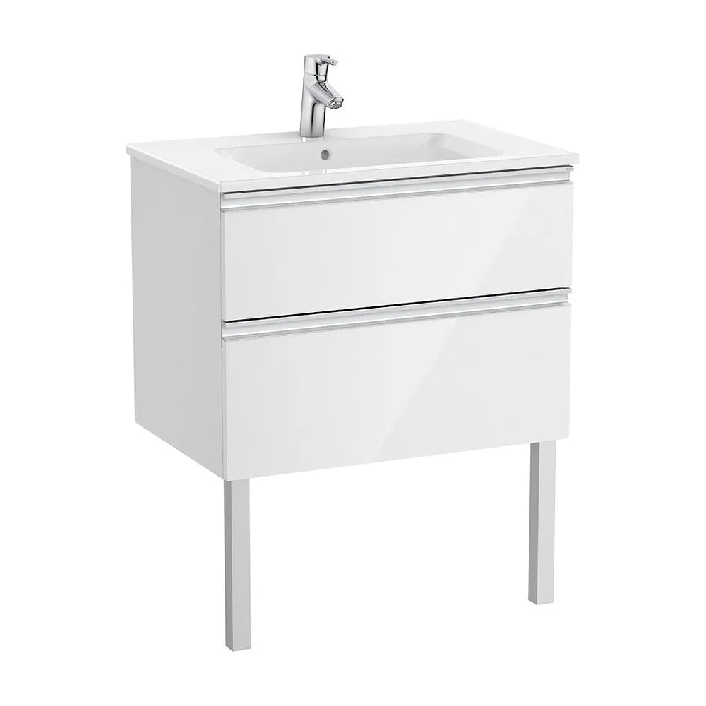 Mueble de baño de 70 cm de ancho con lavabo central color blanco brillo Unik The Gap Roca - Vista 2