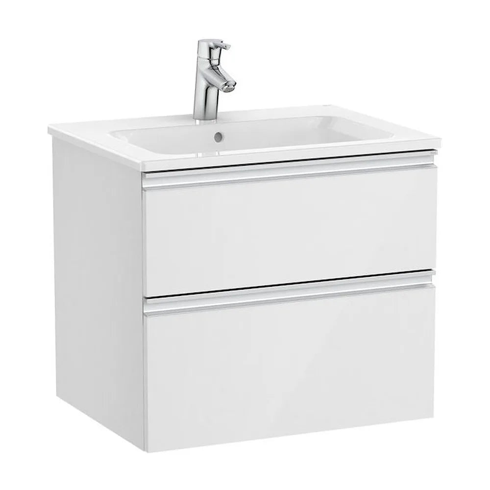 Mueble de Baño con Lavabo Central Unik de 60 cm Colección The Gap Blanco Brillo Roca - Vista 1