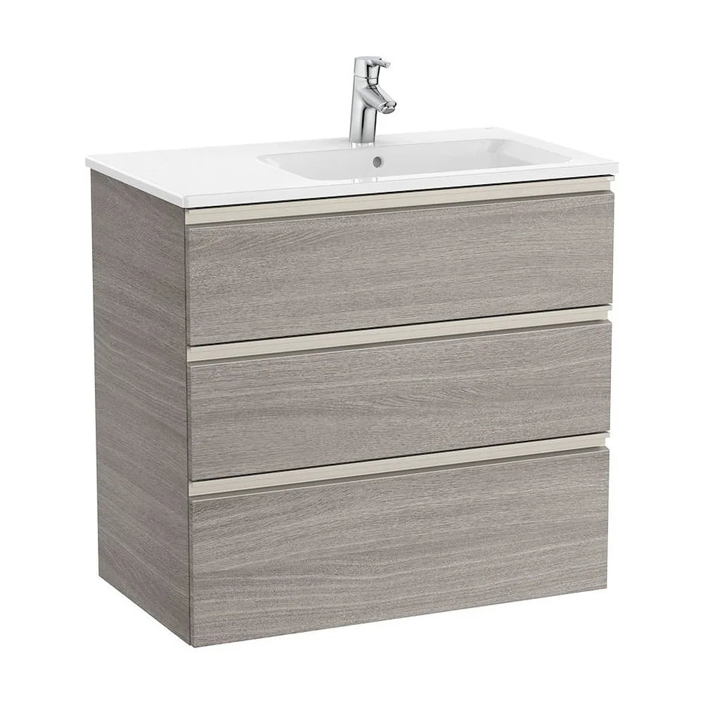 Mueble de Baño con Lavabo Derecho Unik de 80 cm Colección The Gap Roble Roca - Vista 1