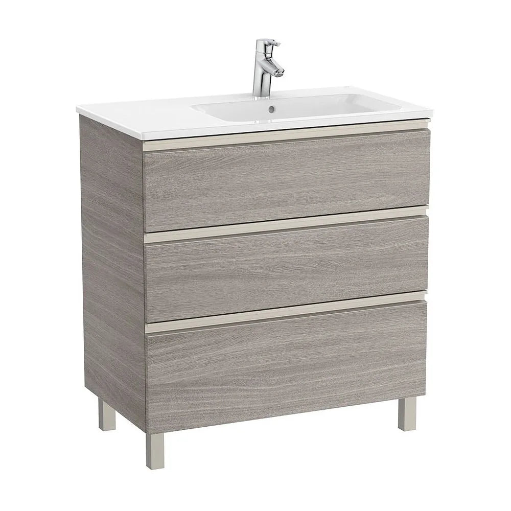 Mueble de Baño con Lavabo Derecho Unik de 80 cm Colección The Gap Roble Roca - Vista 2