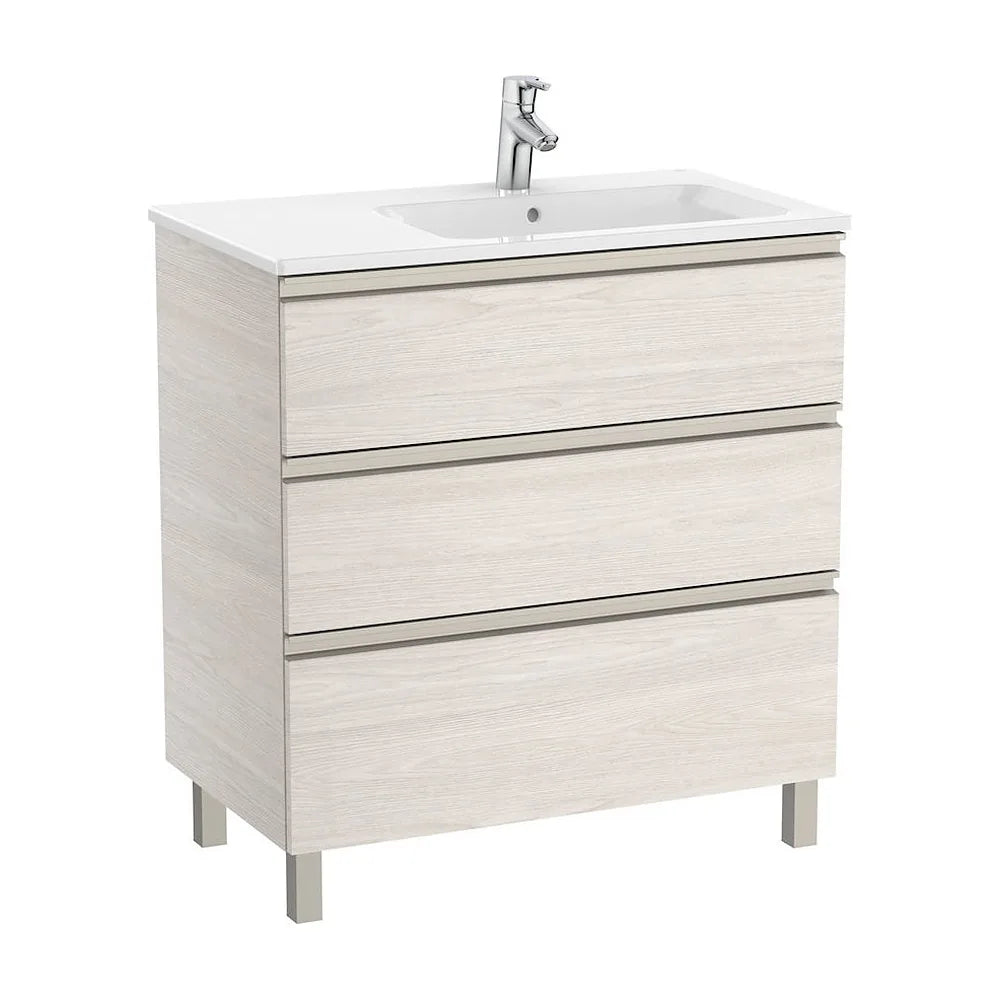 Mueble de Baño con Lavabo Derecho Unik de 80 cm Colección The Gap Fresno Roca - Vista 2