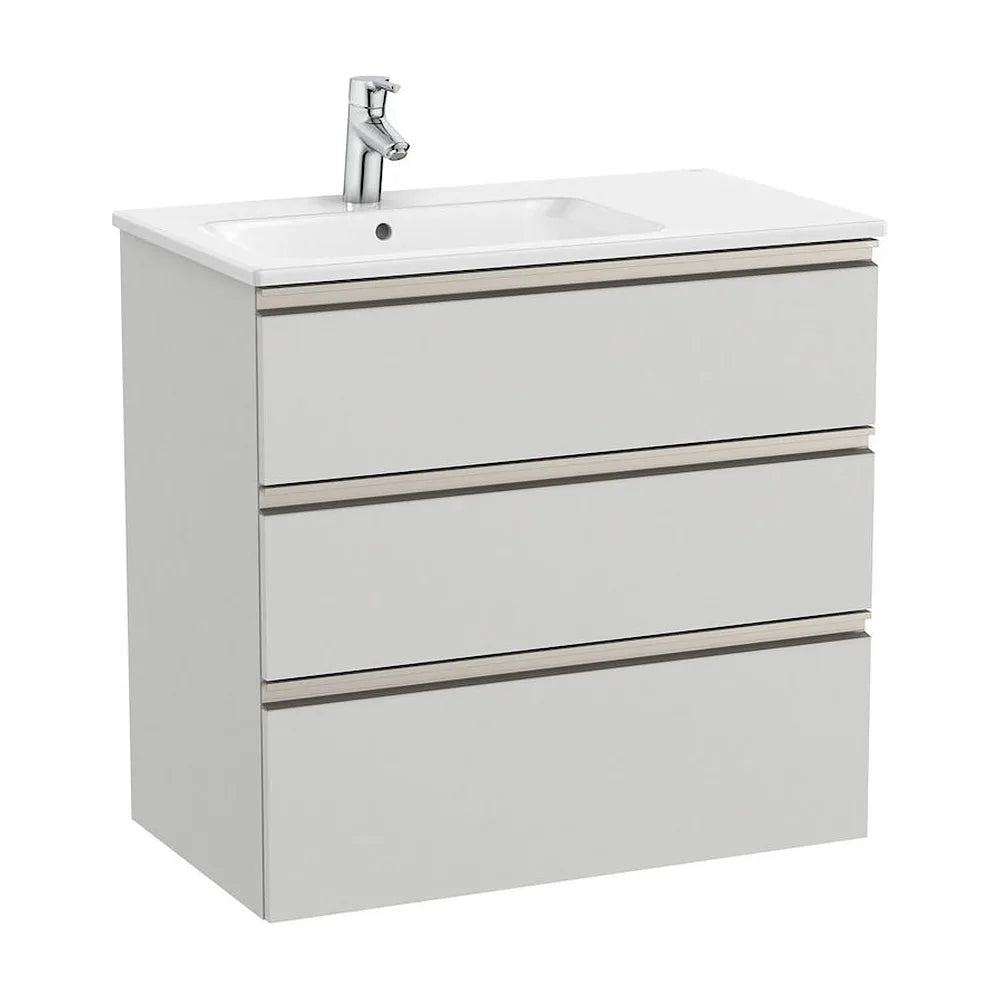 Mueble de Baño con Lavabo Izquierdo Gris Ártico Unik de 80 cm Colección The Gap Roca - Vista 1