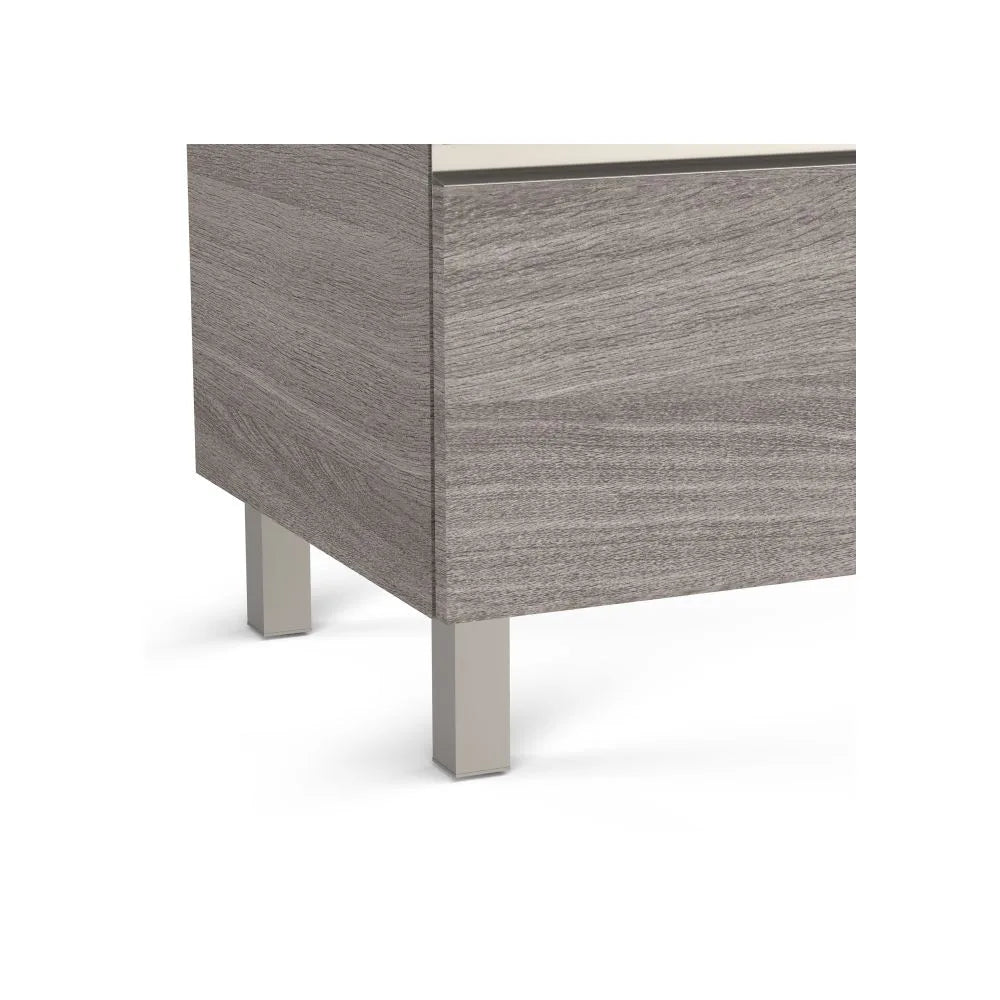 Mueble de baño de 80 cm de ancho con lavabo central color roble Unik The Gap Roca - Vista 3