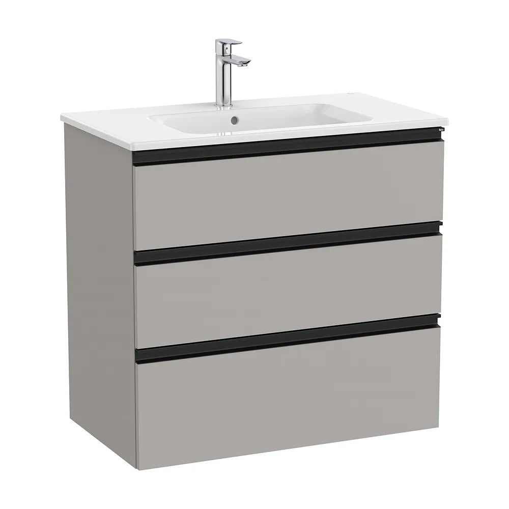 Mueble de Baño Lavabo Central en Color Gris Mate Unik de 80 cm Colección The Gap Roca - Vista 1