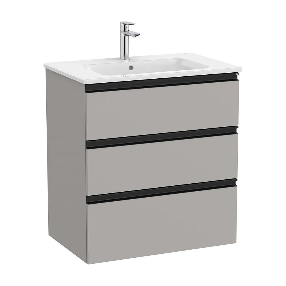 Mueble de Baño Lavabo Central Gris Mate Unik de 70 cm Colección The Gap Roca - Vista 1