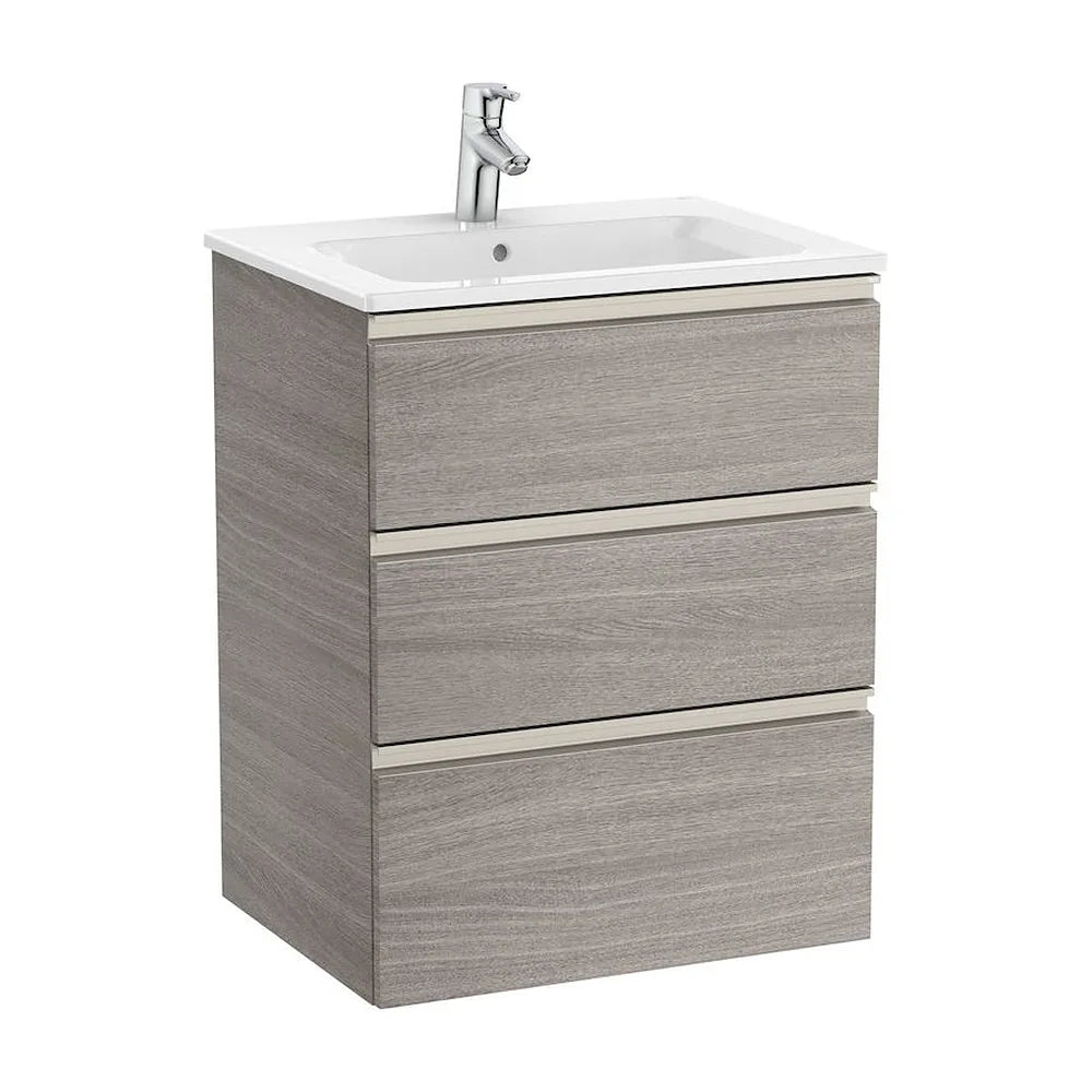 Mueble de Baño con Lavabo Central Unik de 60 cm Colección The Gap Roble Roca - Vista 1