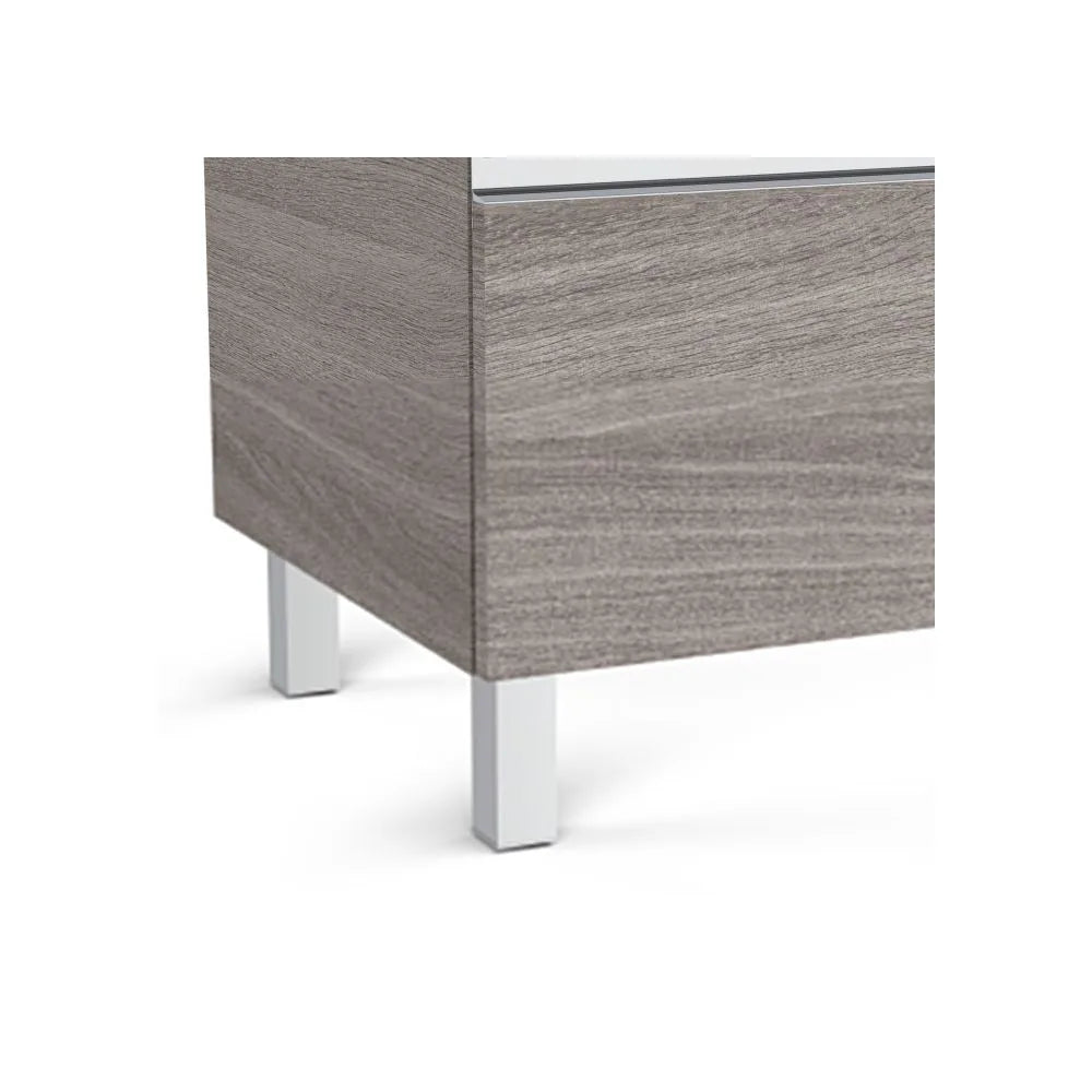 Mueble de Baño con Lavabo Central Unik de 60 cm Colección The Gap Blanco Brillo Roca - Vista 3