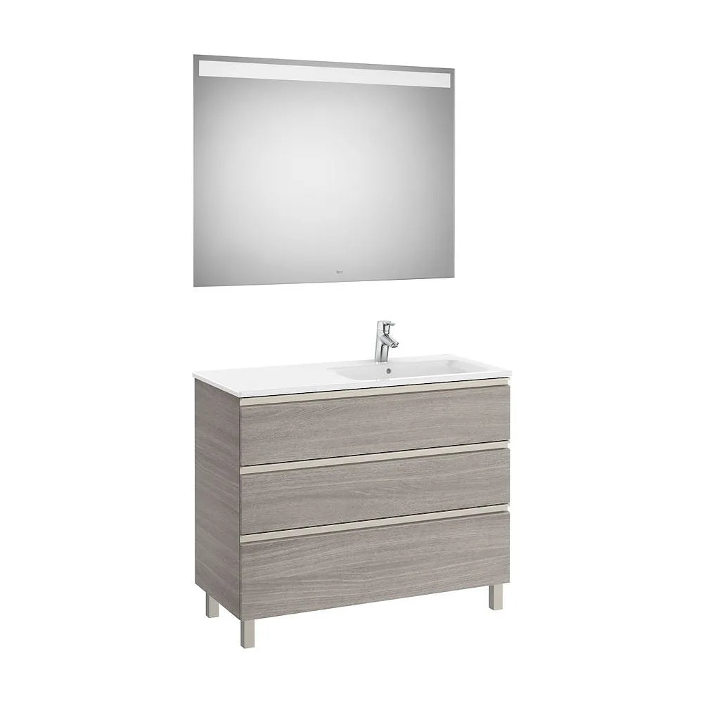 Conjunto de Baño con Lavabo Derecho de 100 cm Colección The Gap Roble Roca - Vista 2