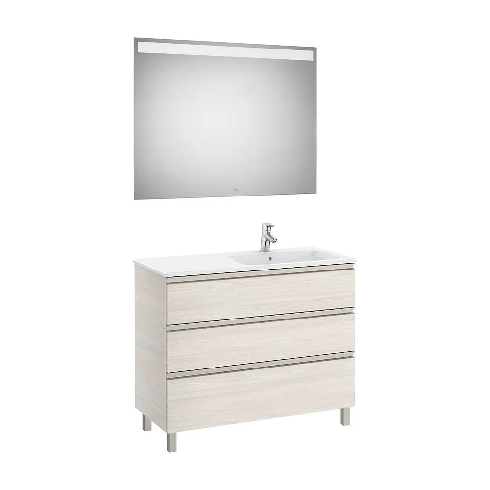 Conjunto de Baño con Lavabo Derecho de 100 cm Colección The Gap Fresno Roca - Vista 2