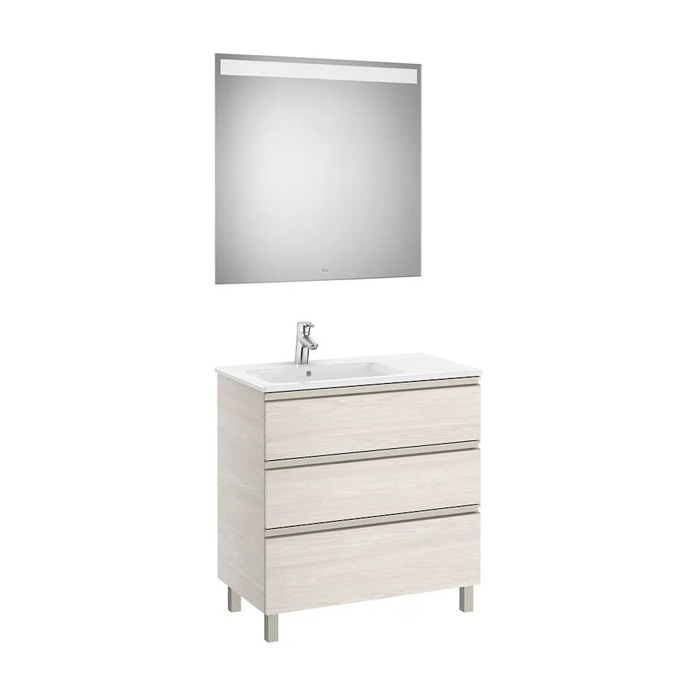 Conjunto de Baño con Lavabo Izquierdo de 80 cm Colección The Gap Fresno Roca - Vista 2